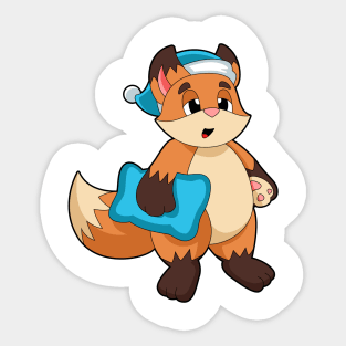 Fox with Nightcap Sticker